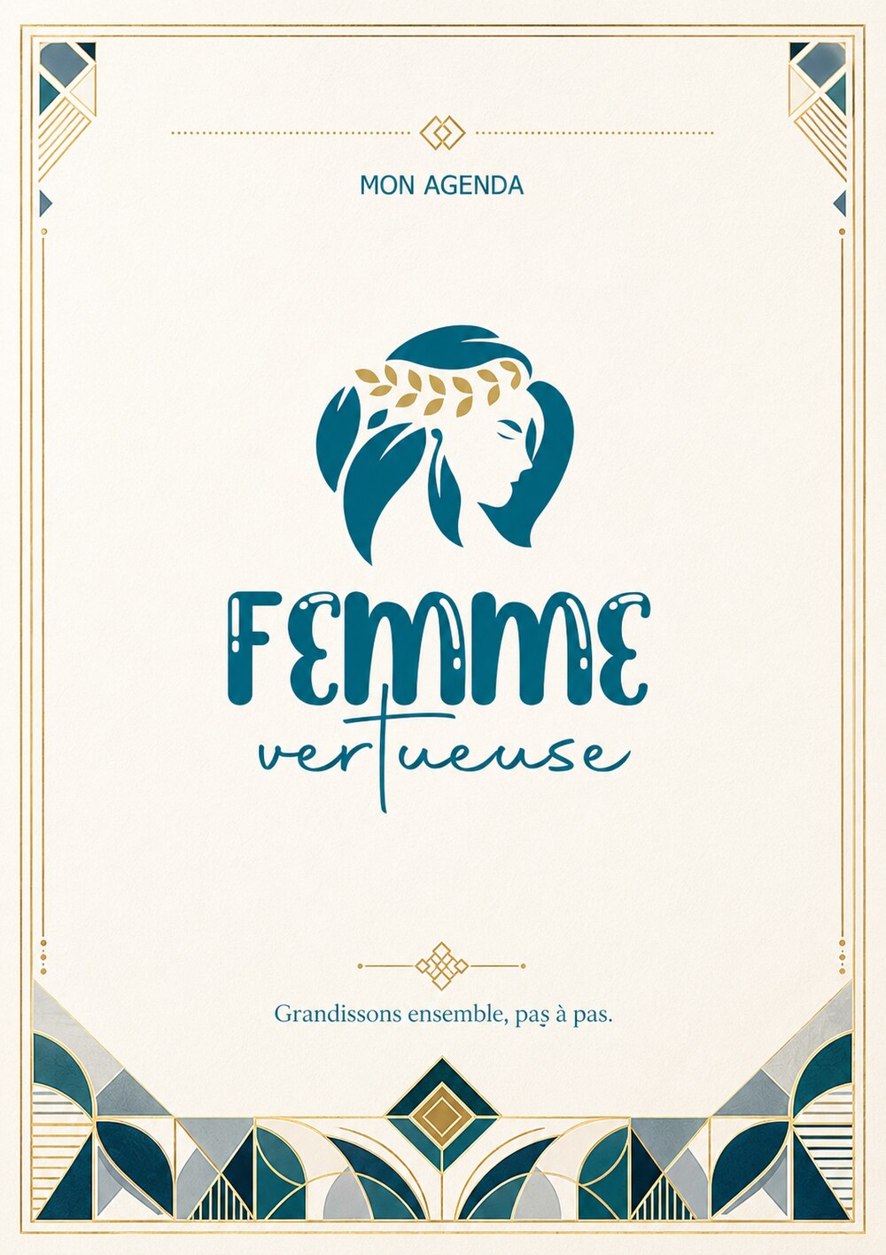 Couverture réelle de l’agenda Femme Vertueuse